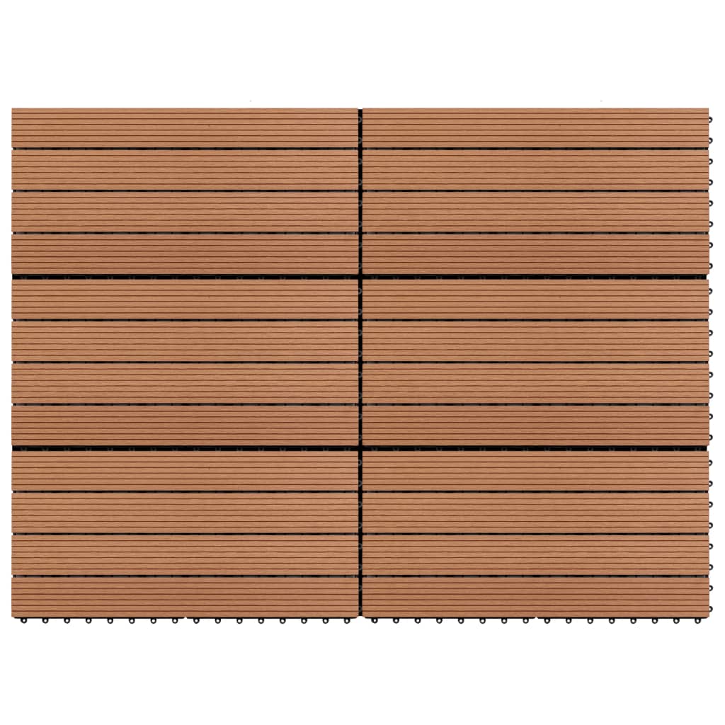 vidaXL WPC-fliser 60 x 30 cm 6 stk. 1 m² brun