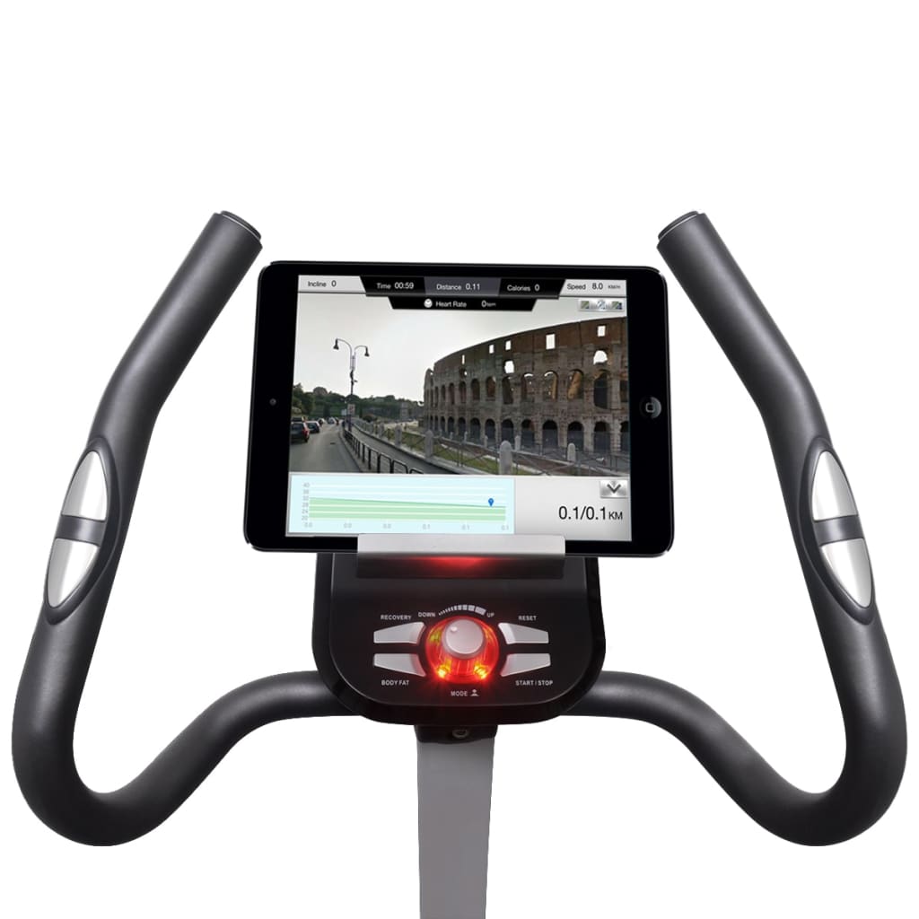 vidaXL programmerbar motionscykel roterende masse 10 kg smartphone-app