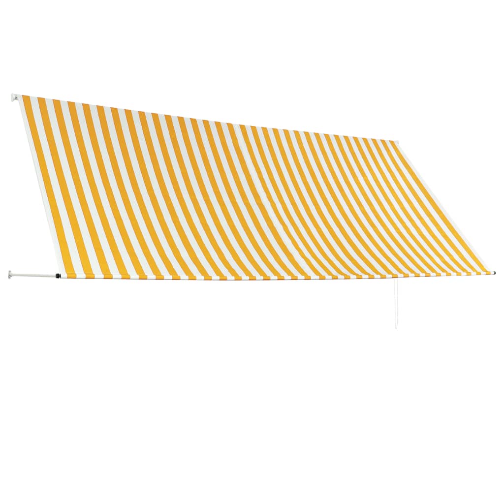 vidaXL foldemarkise 350 x 150 cm gul og hvid