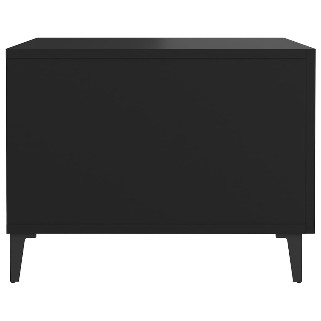 vidaXL sofabord med metalben 50x50x40 cm sort