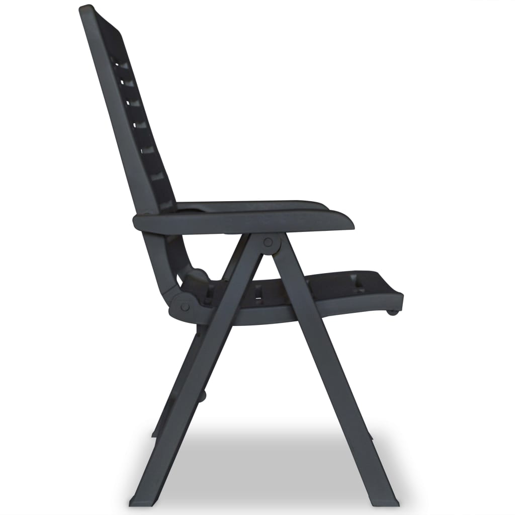 vidaXL havelænestole 4 stk. plastik antracitgrå