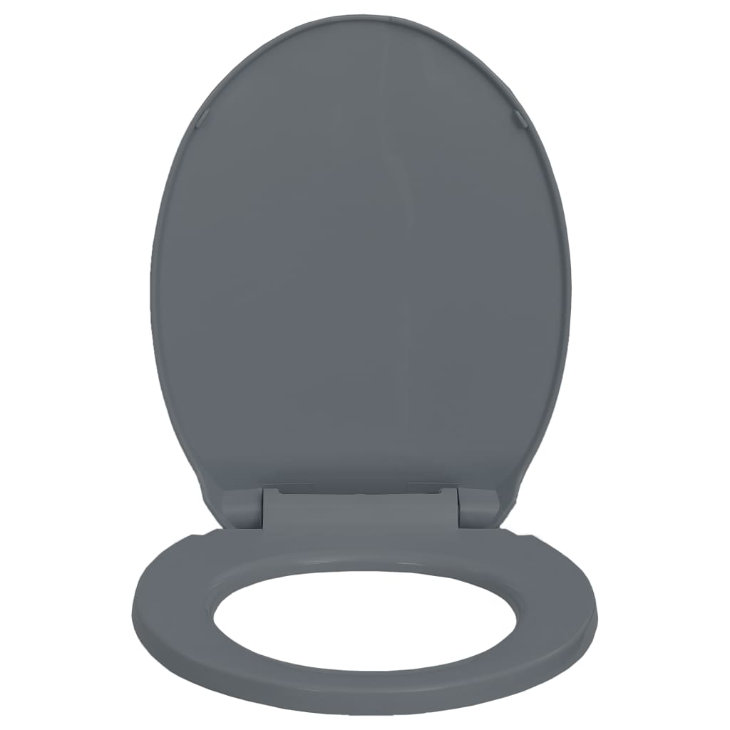vidaXL toiletsæde med soft close oval grå