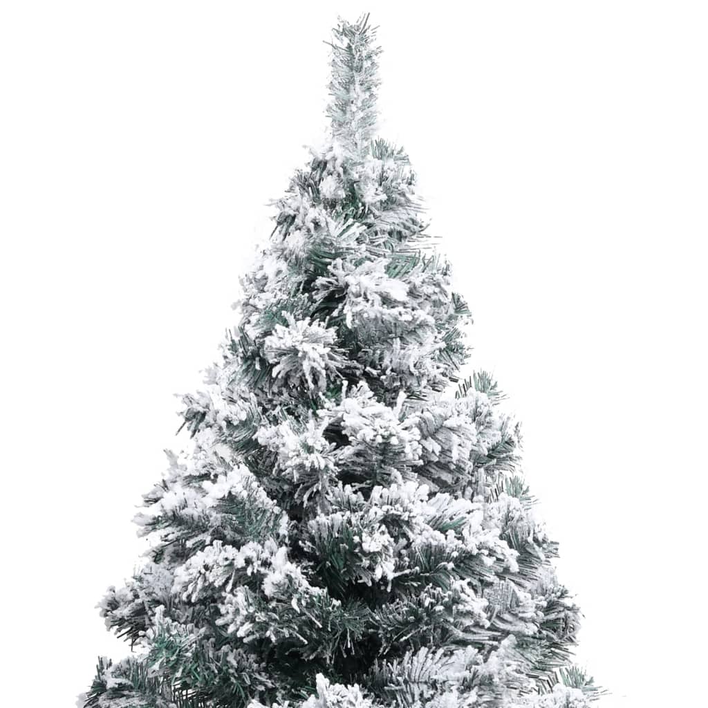 vidaXL kunstigt juletræ med sne 120 cm PVC grøn