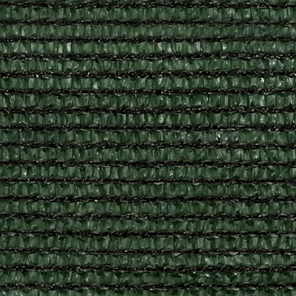 vidaXL solsejl 3x3x4,2 m 160 g/m² HDPE mørkegrøn