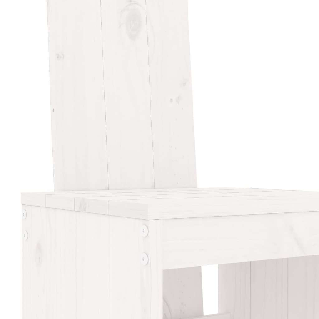 vidaXL barstole 2 stk. 40x42x120 cm massivt fyrretræ hvid