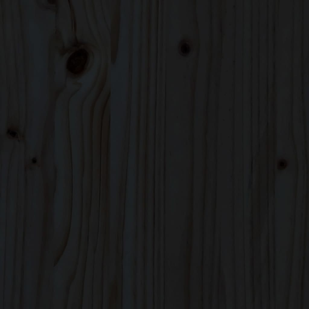 vidaXL seniorseng 120x190 cm dobbeltseng massivt fyrretræ sort