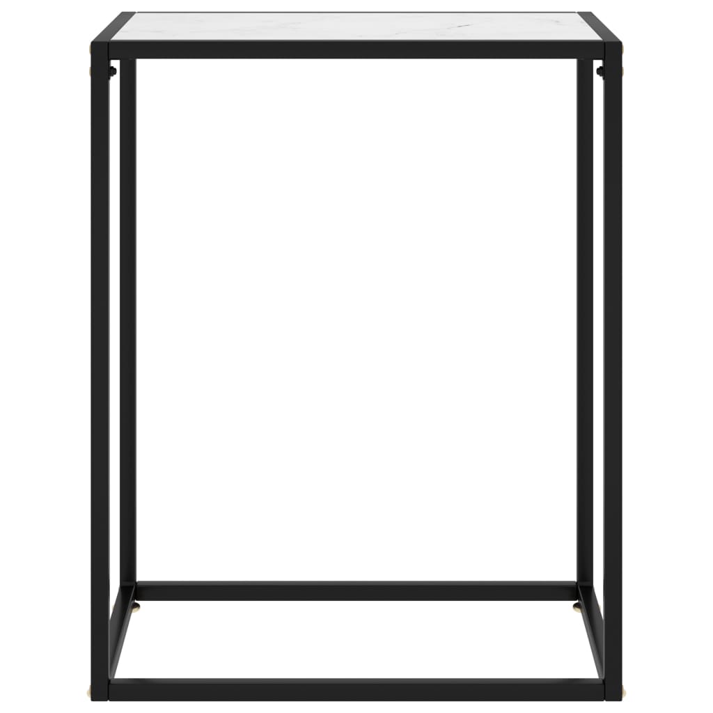 vidaXL konsolbord 60x35x75 cm hærdet glas hvid