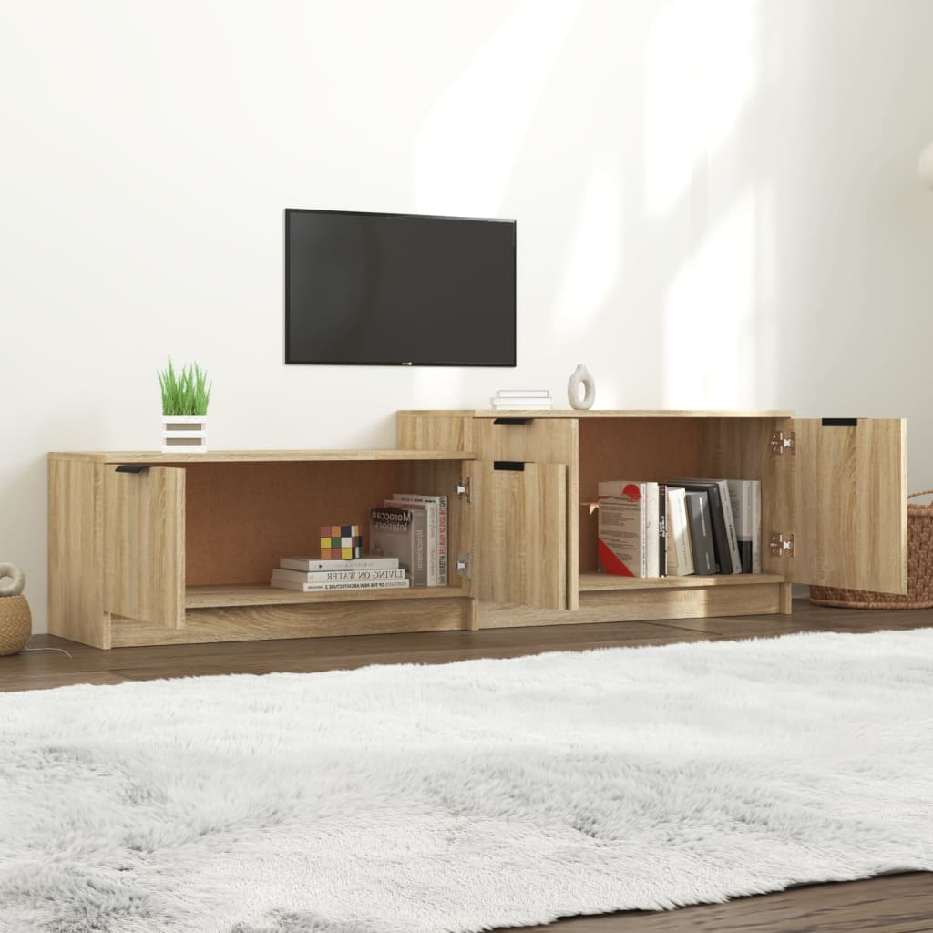 vidaXL tv-bord 158,5x36x45 cm konstrueret træ sonoma-eg