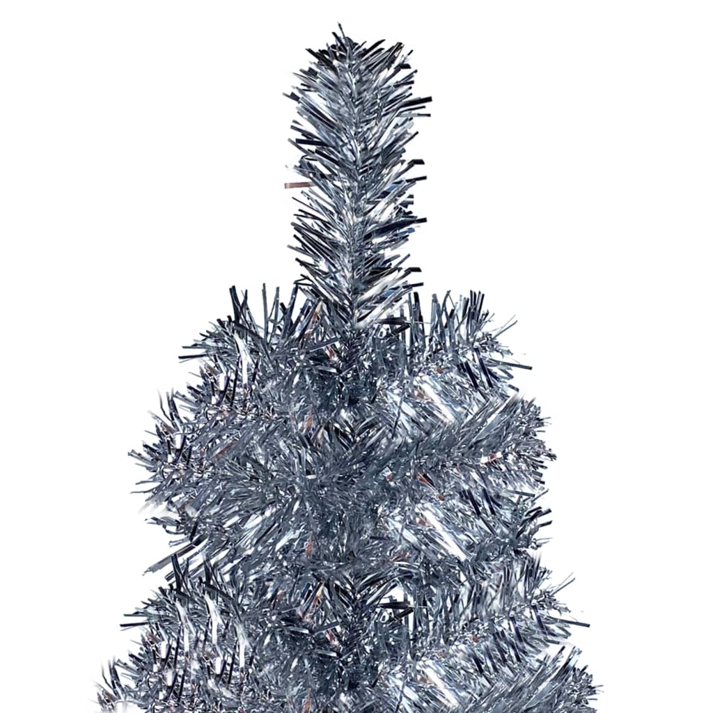 vidaXL smalt juletræ 120 cm sølvfarvet