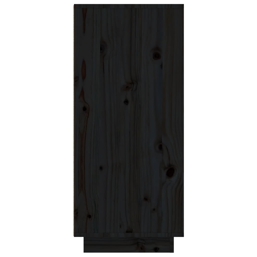 vidaXL skoreol 35x35x80 cm massivt fyrretræ sort
