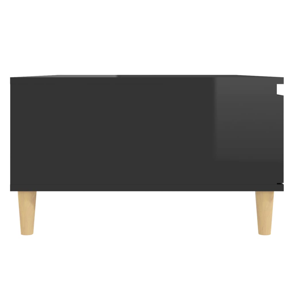 vidaXL sofabord 90x60x35 cm spånplade sort højglans
