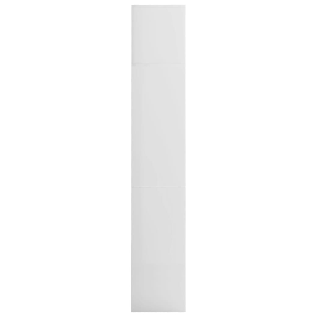 vidaXL bogskab/tv-skabssæt i 3 dele 180 x 30 x 180 cm hvid højglans