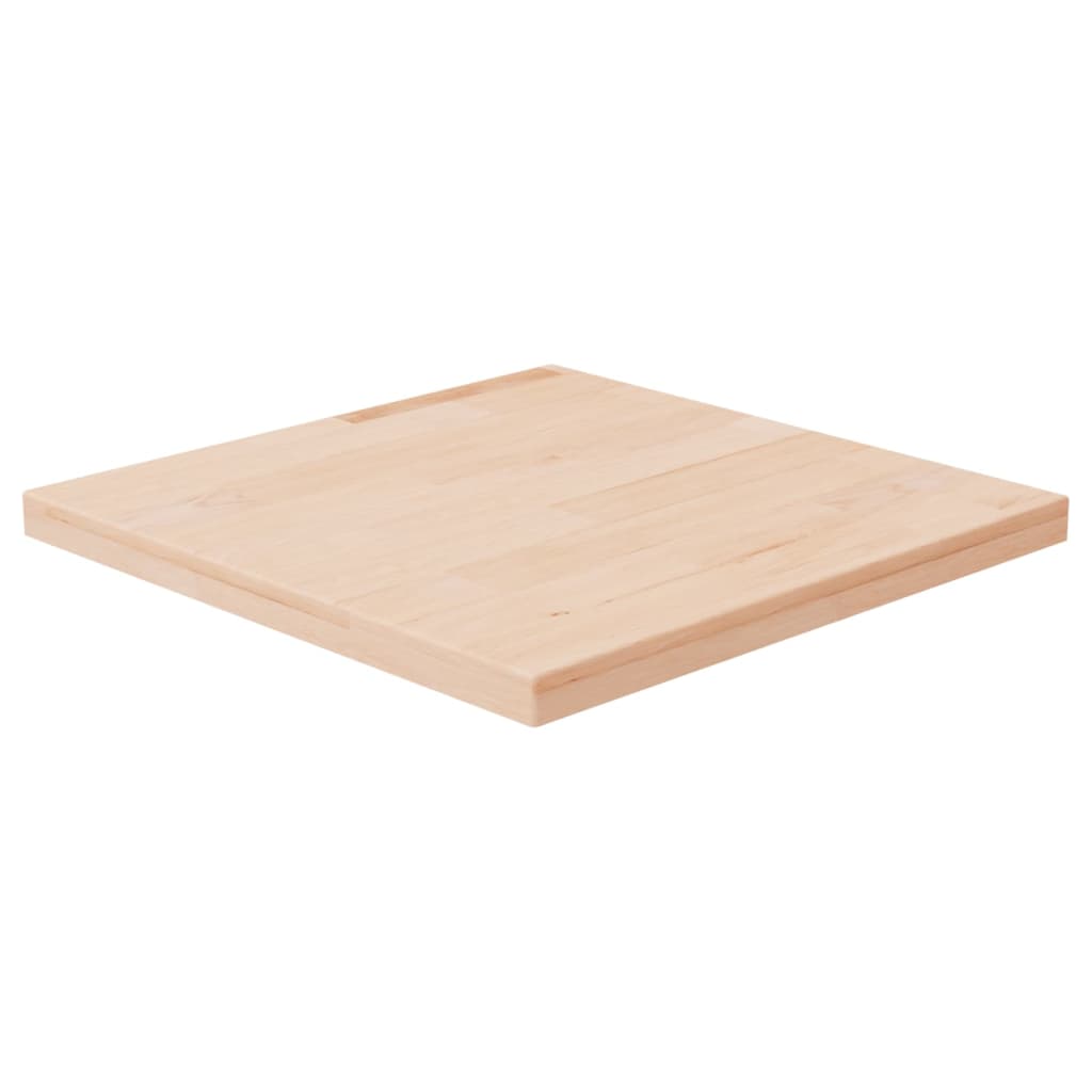 vidaXL firkantet bordplade 40x40x2,5 cm ubehandlet massivt egetræ