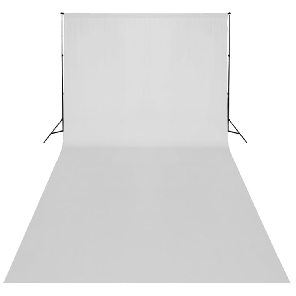 vidaXL studiosæt med hvid fotobaggrund og lamper 600 x 300 cm
