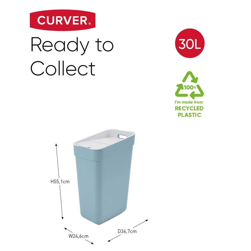 Curver affaldsspand Ready to Collect 30 l lyseblå