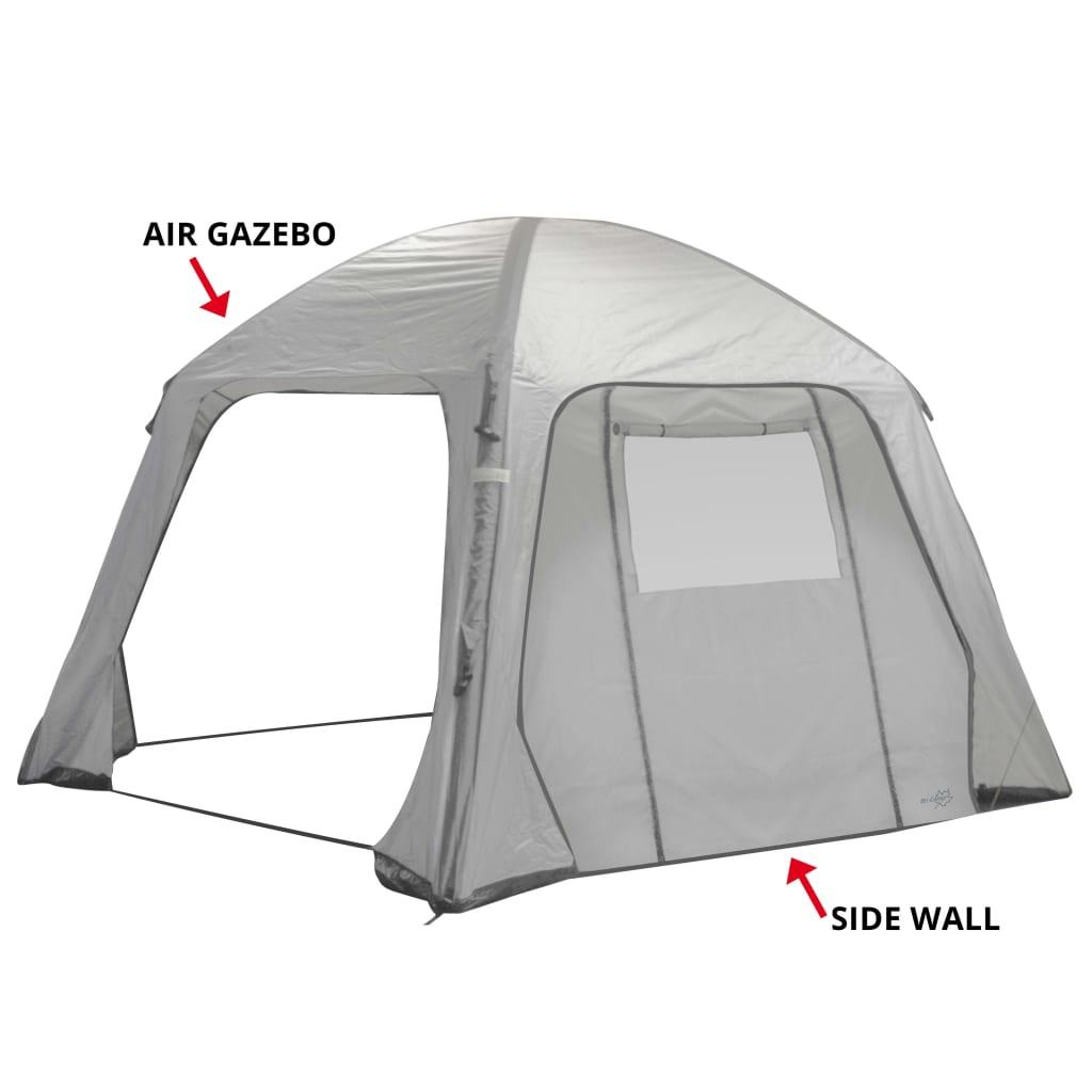 Bo-Camp sidevæg med dør og vindue til Air Gazebo-telt grå