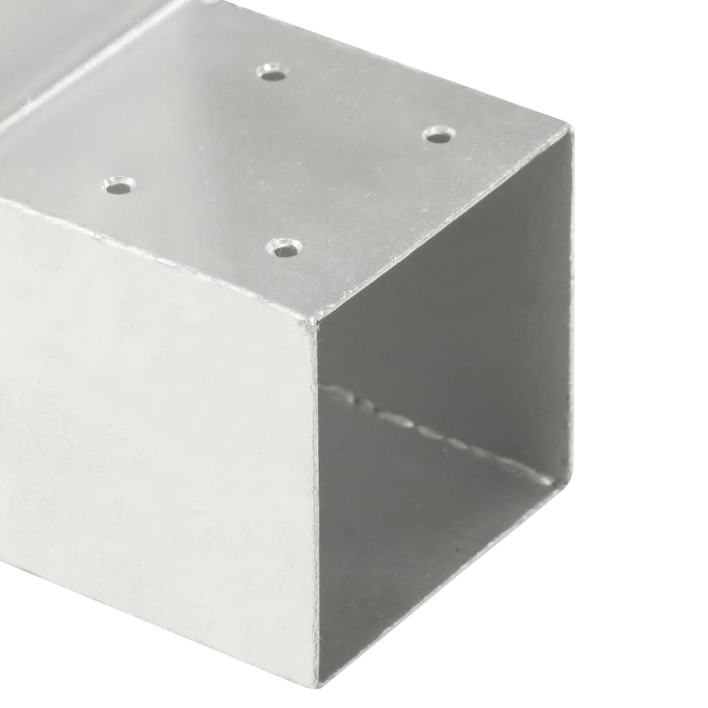 vidaXL stolpebeslag L-form 101x101 mm galvaniseret metal