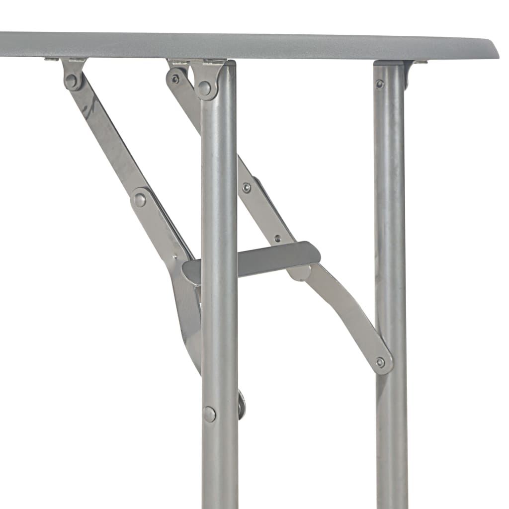 vidaXL foldbart spisebordssæt med hylde 3 dele MDF og stål grå