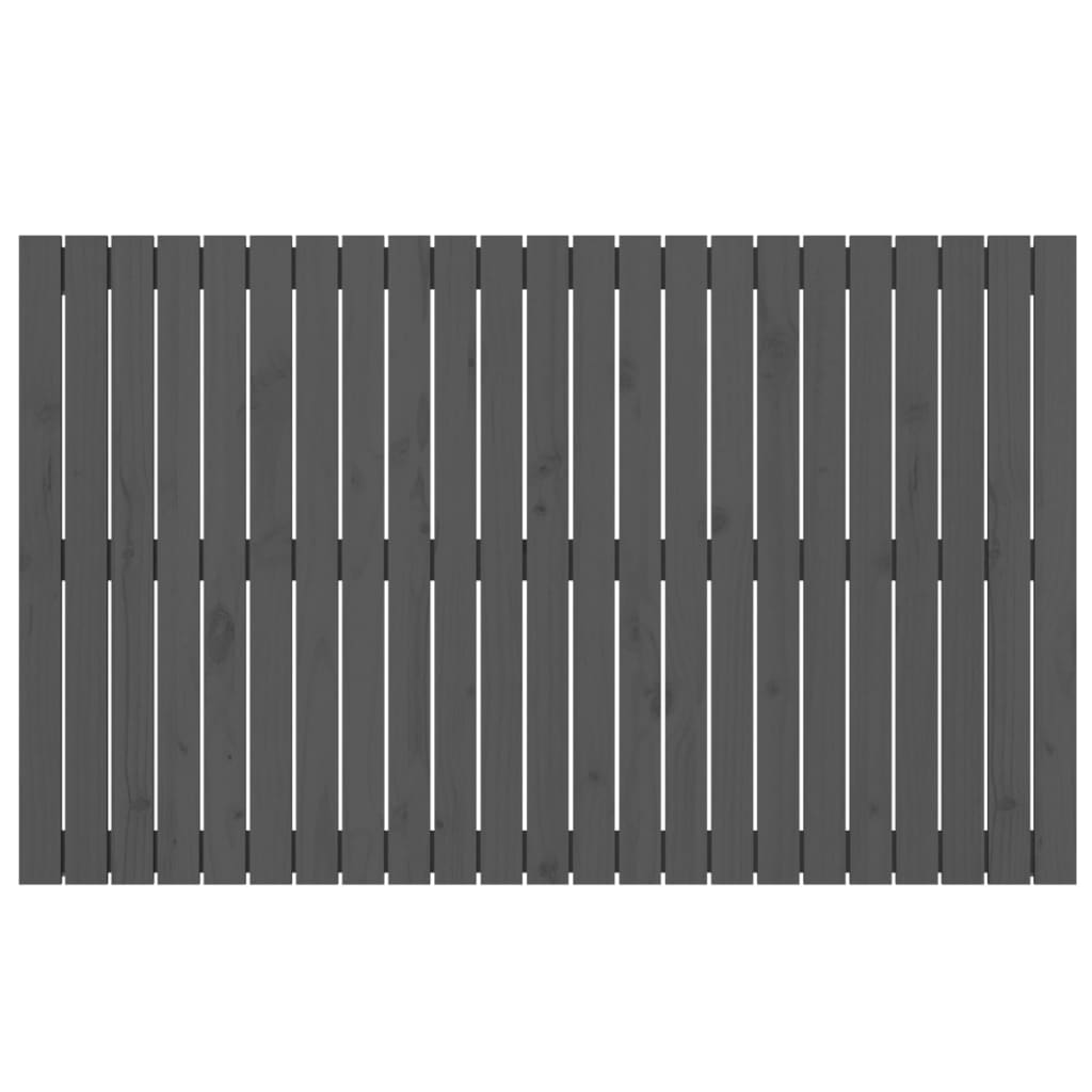 vidaXL sengegavl 147x3x90 cm massivt fyrretræ grå