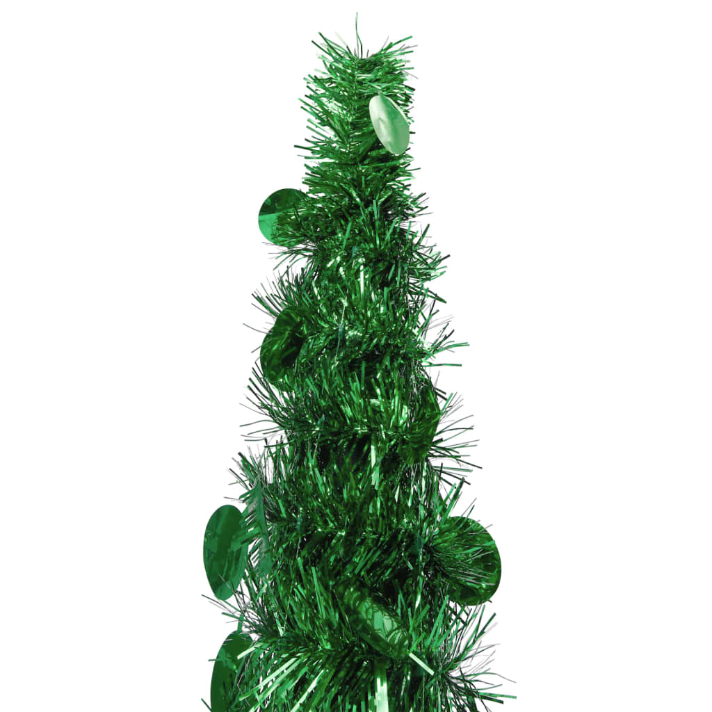 vidaXL kunstigt pop op-juletræ 180 cm PET grøn