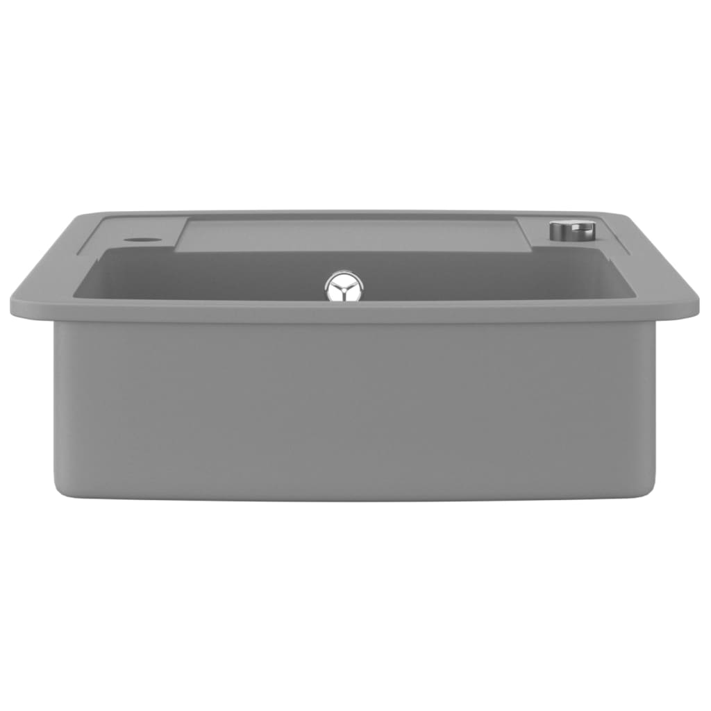 vidaXL køkkenvask enkelt vask granit grå