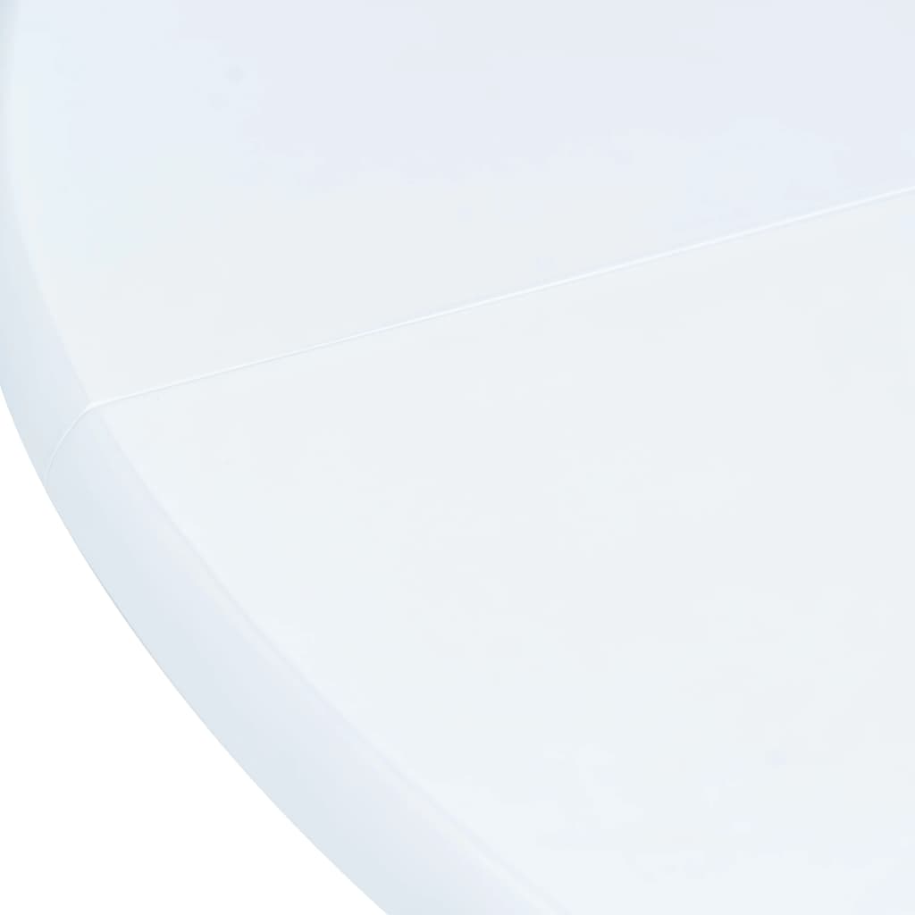 vidaXL spisebordssæt i 5 dele massivt gummitræ hvid