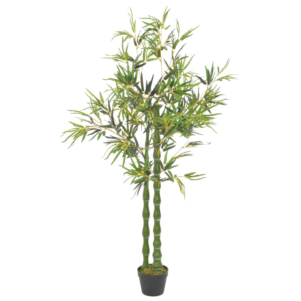 vidaXL kunstig bambusplante med krukke 160 cm grøn