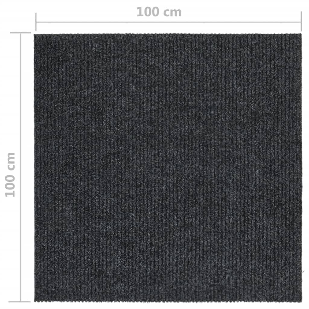 vidaXL snavsbestandig tæppeløber 100x100 cm antracitgrå