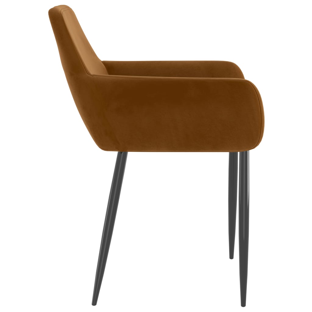 vidaXL spisebordsstole 6 stk. fløjl brun