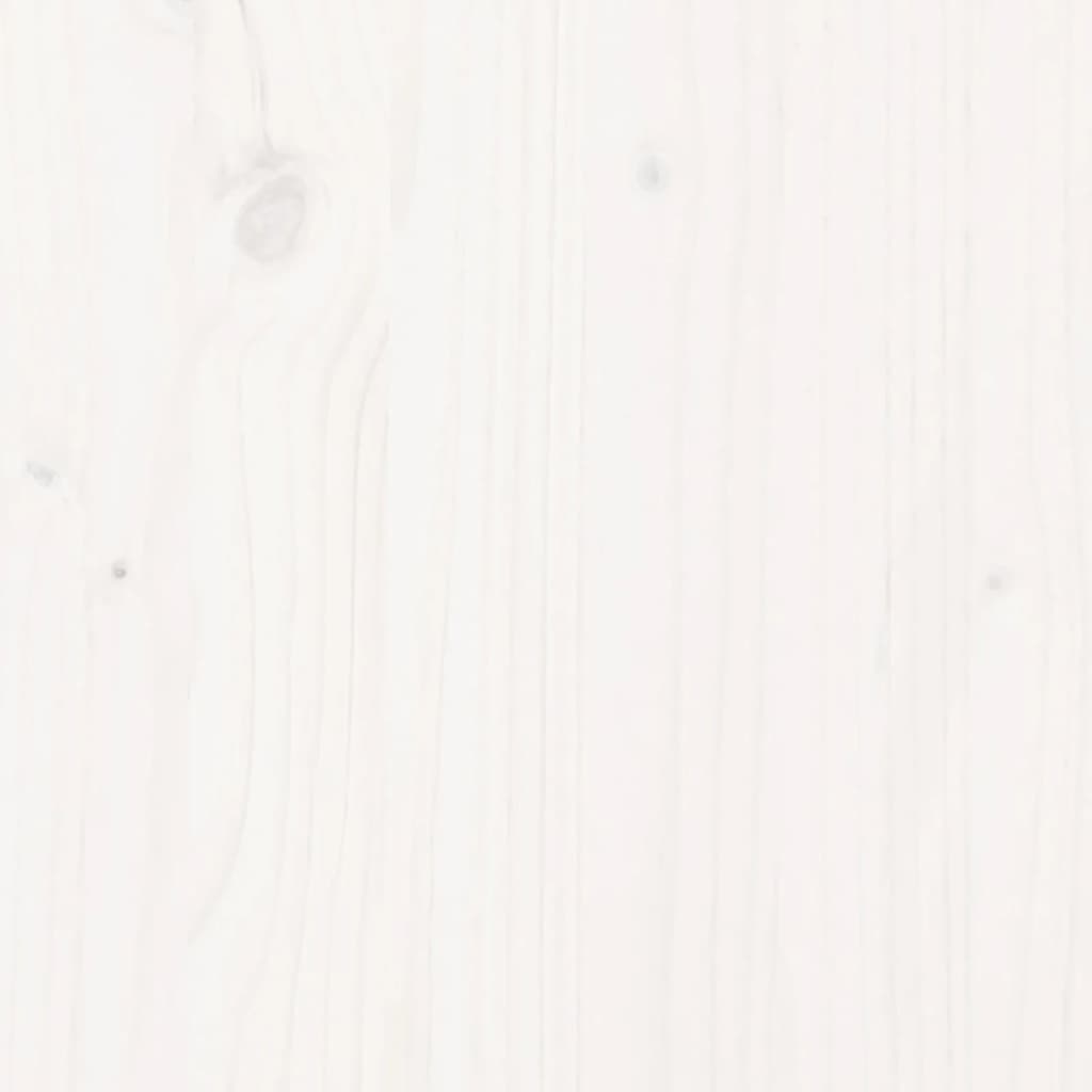 vidaXL højseng med skrivebord 75x190 cm massivt fyrretræ hvid