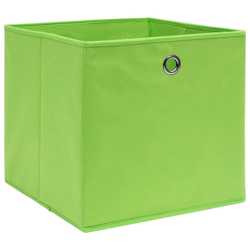 vidaXL opbevaringskasser 10 stk. 32x32x32 stof grøn