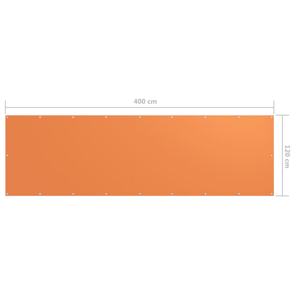 vidaXL altanafskærmning 120x400 cm oxfordstof orange