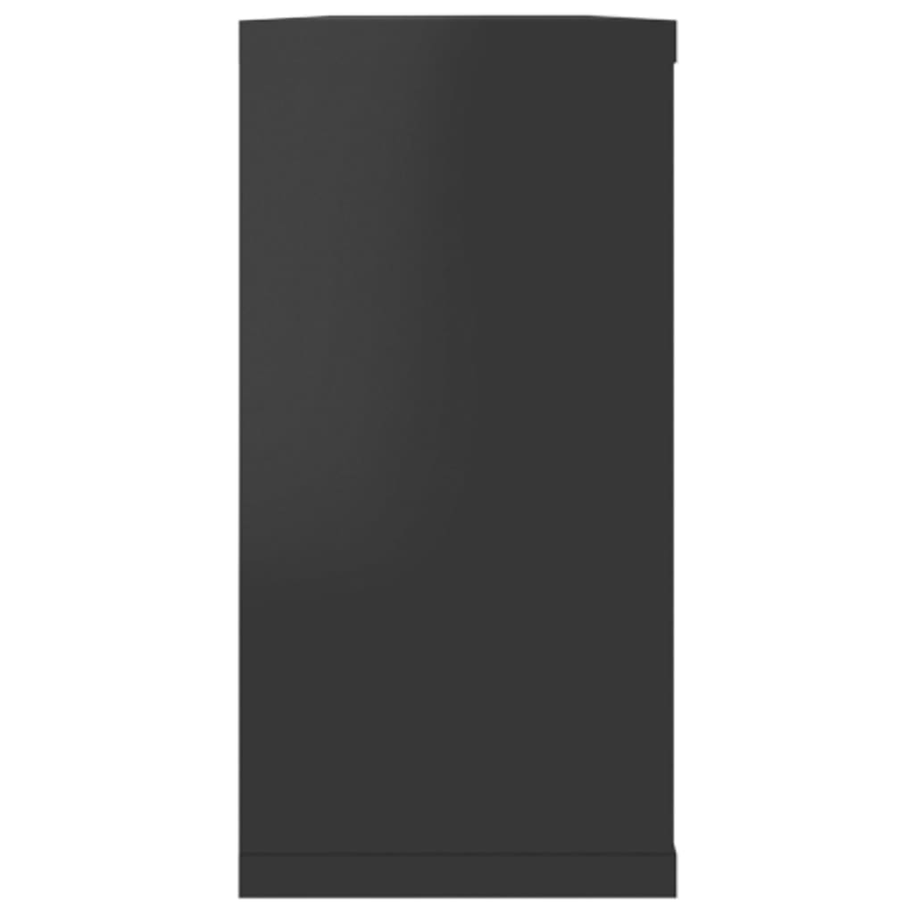 vidaXL væghylder 6 stk. 100x15x30 cm kubeform spånplade sort højglans