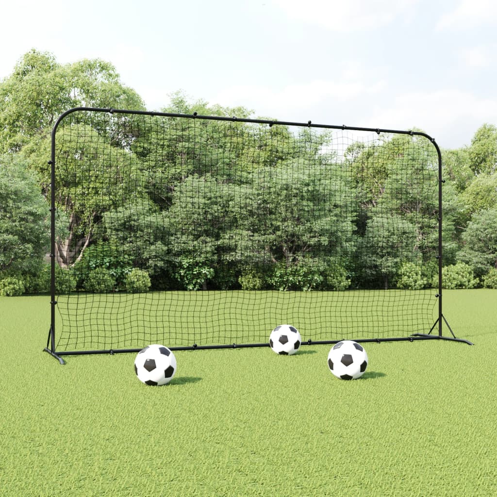 vidaXL fodbold-rebounder 366x90x183 cm HDPE sort