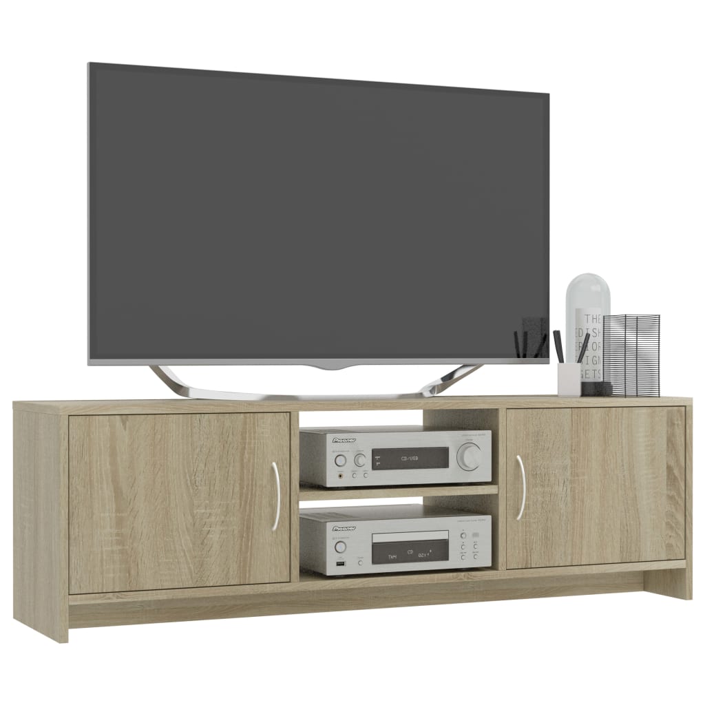 vidaXL tv-bord 120x30x37,5 cm konstrueret træ sonoma-eg