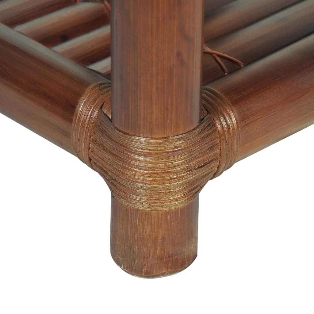 vidaXL sengebord 40 x 40 x 40 cm bambus mørkebrun