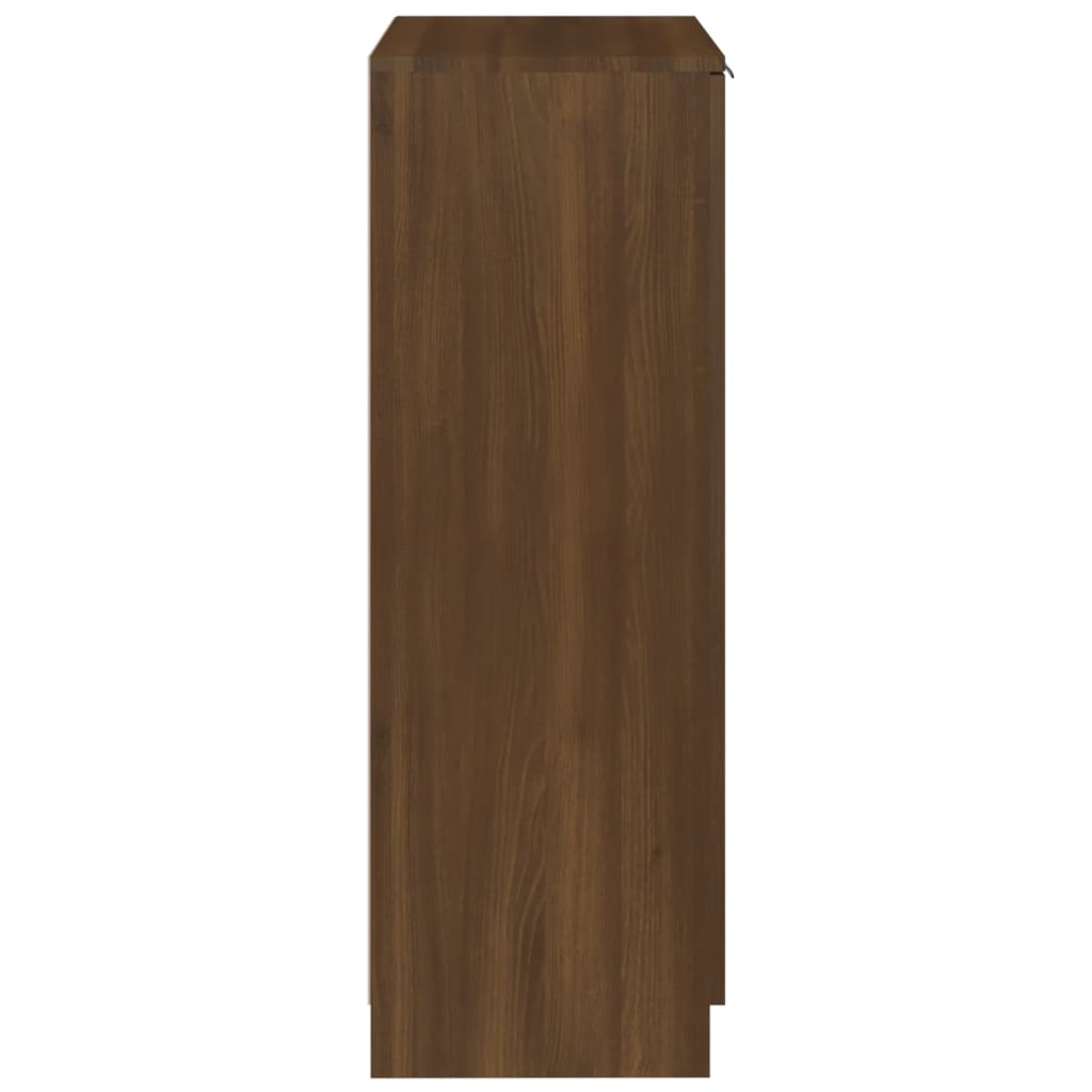 vidaXL skoskab 59x35x100 cm konstrueret træ brun egetræsfarve