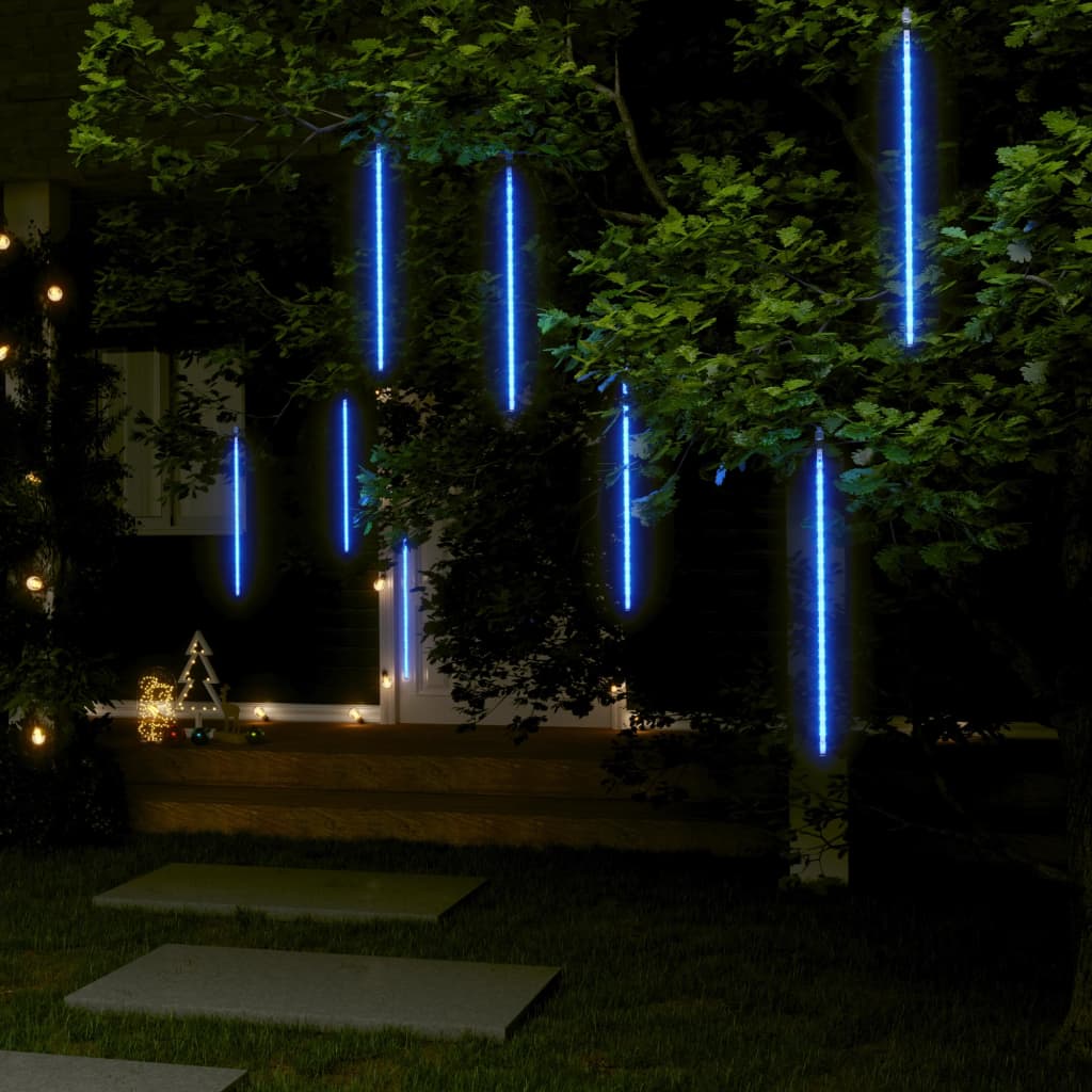 vidaXL lyskæde meteorregn 8 stk. 50 cm 288 LED'er blåt lys