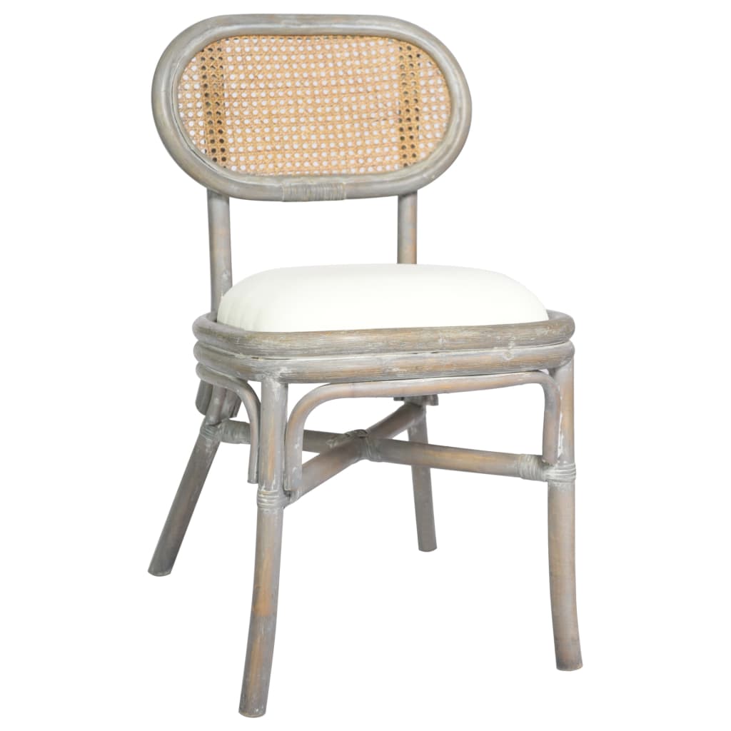 vidaXL spisebordsstole 4 stk. linned grå