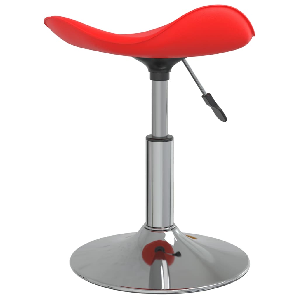 vidaXL spisebordsstol stål og kunstlæder krom og rød