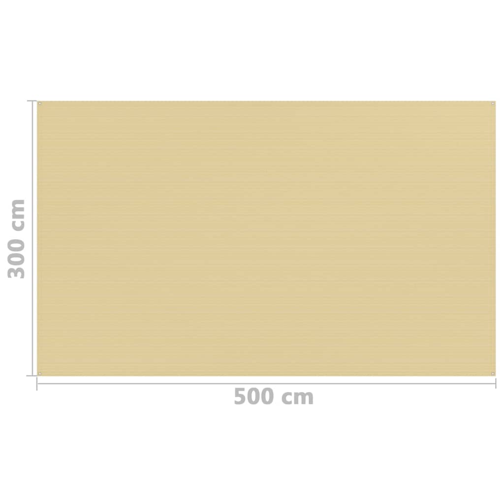 vidaXL telttæppe 300x500 cm beige