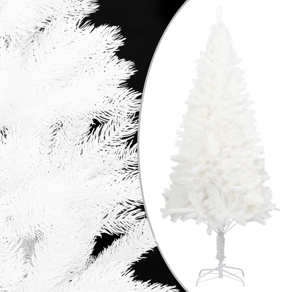 vidaXL kunstigt juletræ med lys 150 cm hvid