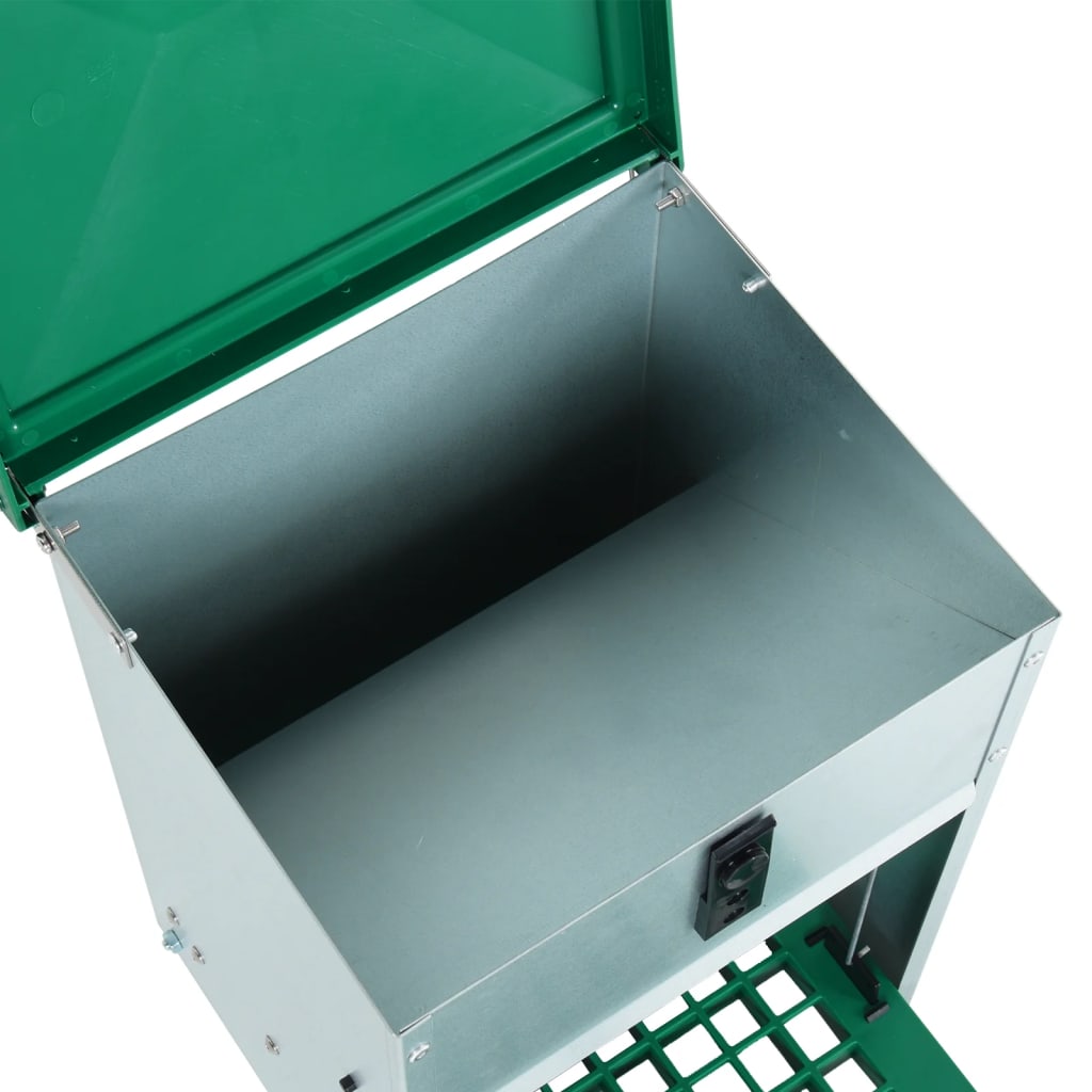 vidaXL automatisk foderautomat til fjerkræ 8 kg med trædeplade