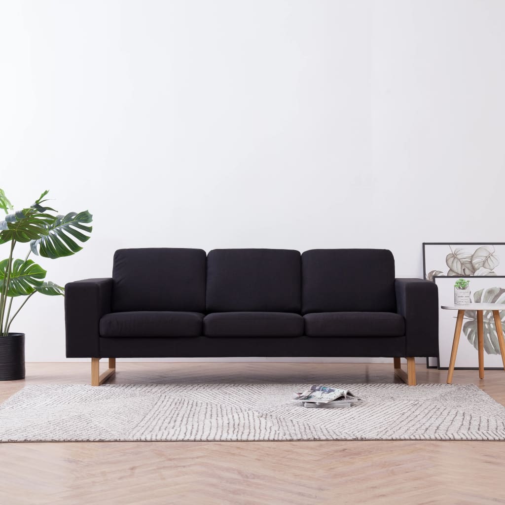 vidaXL 3-personers sofa i stof sort