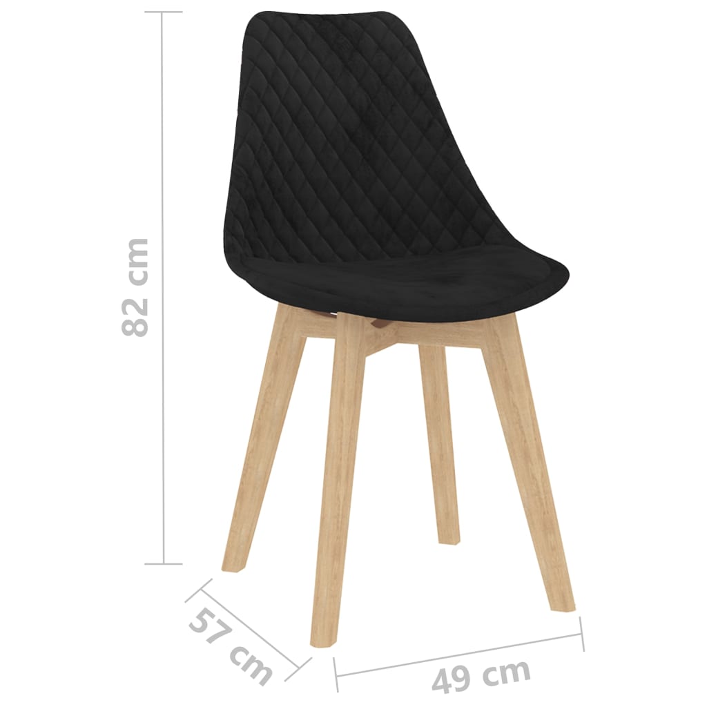 vidaXL spisebordsstole 4 stk. fløjl sort