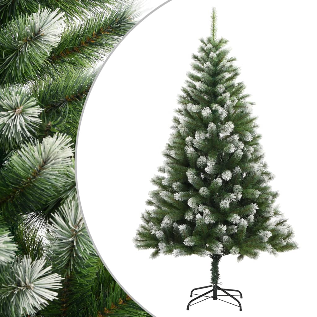 vidaXL kunstigt juletræ med sne 150 cm hængslet