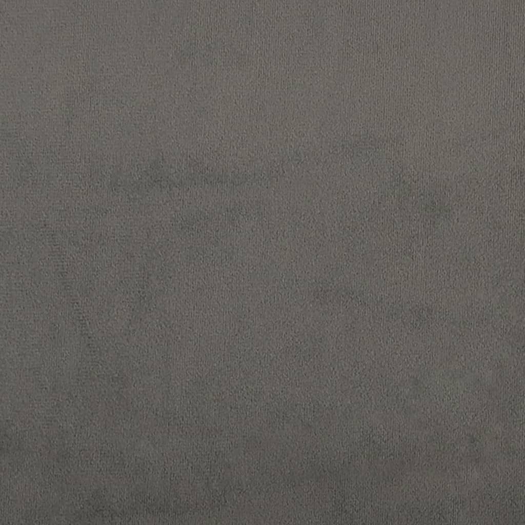 vidaXL kontinentalseng med madras 200x200 cm fløjl mørkegrå