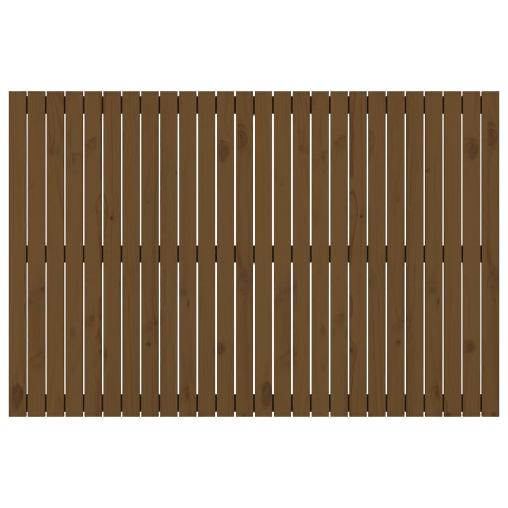 vidaXL sengegavl 166x3x110 cm massivt fyrretræ gyldenbrun