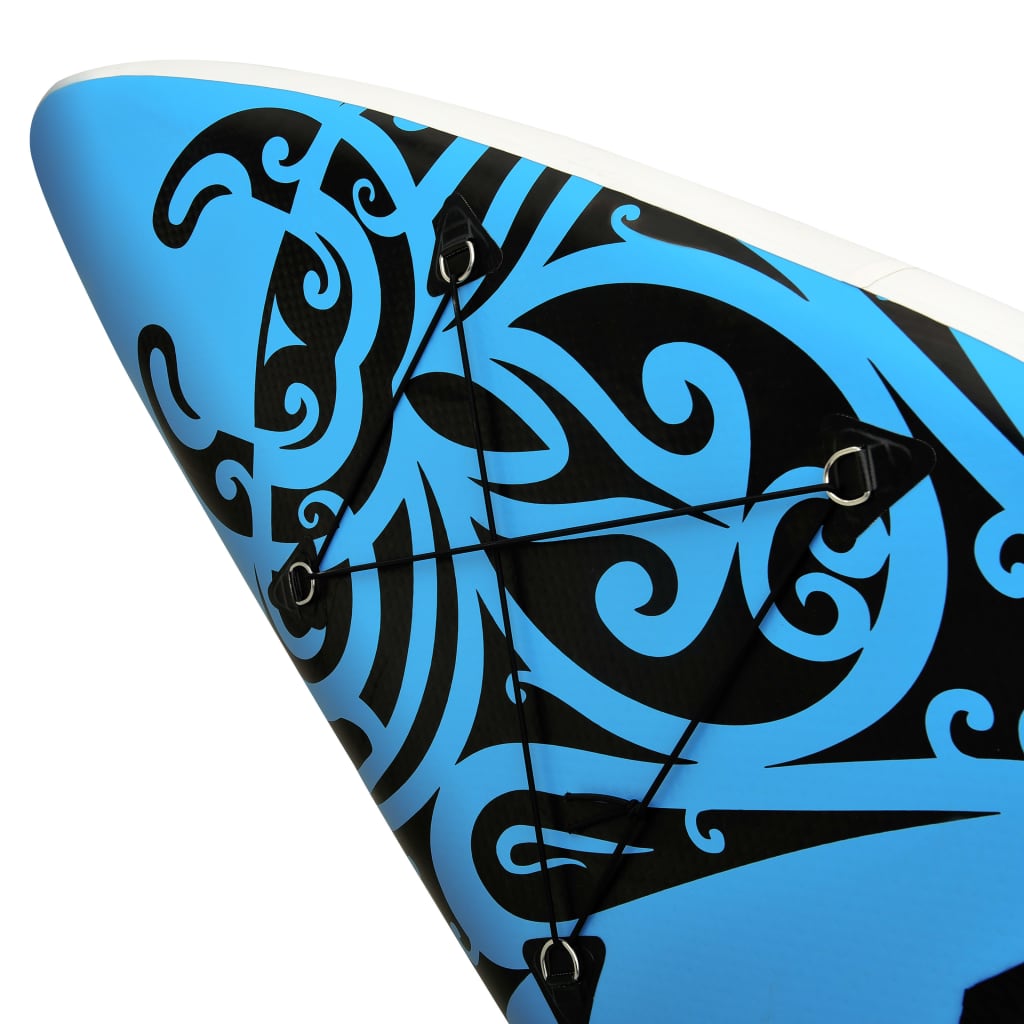 vidaXL oppusteligt paddleboardsæt 305x76x15 cm blå