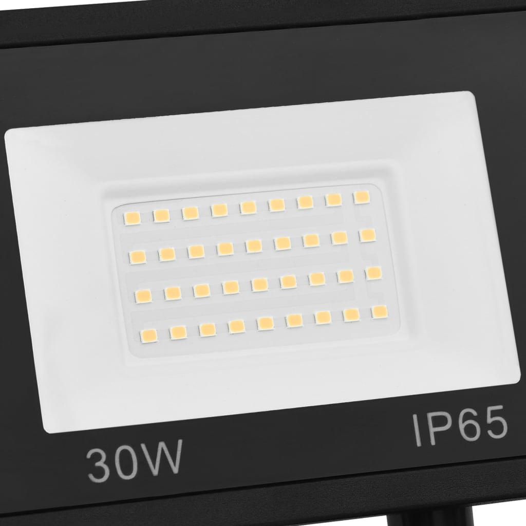 vidaXL LED-projektør med sensor 30 W varm hvid